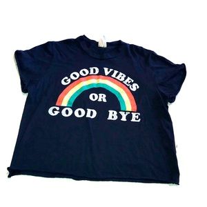 Good Vibes Only Graphic Crop Top